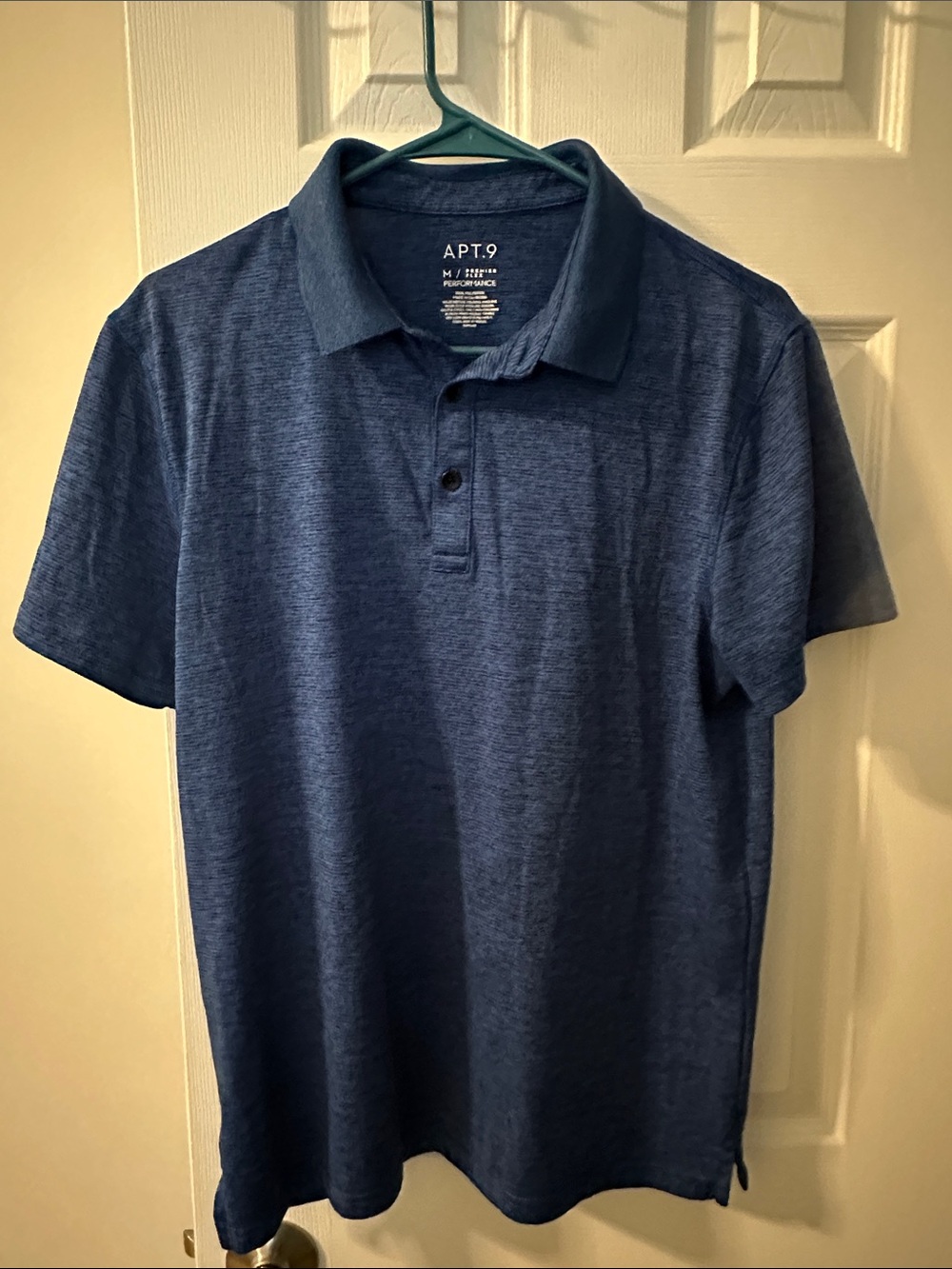 Apt. 9 Men's Heather Navy Polo